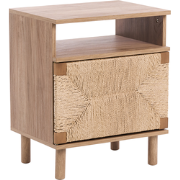 BONDI - Nachtkastje - Lichtbruin - Spaanplaat/Papiertouw