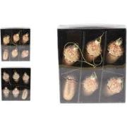 Eikel hangdeco set6 2ass kleur