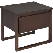 GIULIA - Bijzettafel - Donkerbruin - Dennenhout