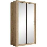 Meubella - Kledingkast Blake - Eiken - 120 cm - Met spiegel