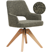 MORAVIA - Eetkamerstoel - Lichtbeige - Bouclé