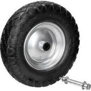 Kruiwagenwiel PU massief rubber zwart 390 mm