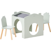 QUILPIE - Kindertafel met stoelen - Lichtgroen - MDF