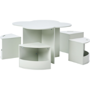 TIBOO - Kindertafel met stoelen - Lichtgroen - MDF