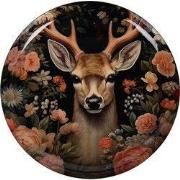 Clayre & Eef Decoratie schaal Ø 28x3 cm Zwart Metaal