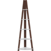 MOBILE SOLO - Boekenkast - Wit/ Donkere houtkleur - MDF