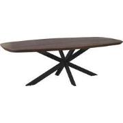 Starfurn Eettafel Madison Brown | 280 cm | Deens Ovaal | Poot Black