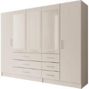 Meubella - Komodo - Kledingkast met 5 deuren - Wit - 250x61x201 cm