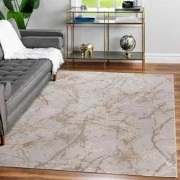 Tamara vloerkleed - Marmer Design Modern Laagpolig - Crème - 160 X 230...