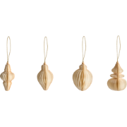 ALTAELVA - Set van 20 kerstornamenten - Beige - Papier