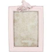 Clayre & Eef Fotolijst 13x18 cm Roze Kunststof Vogel