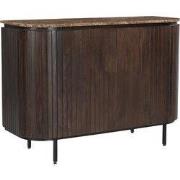 Livingfurn - Dressoir Nora Emperador 115cm - Mangohout / Gecoat Staal