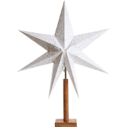 MANA - Kerstdecoratie ster lamp - Zilver - Mangohout