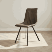 Eetkamerstoel Jimmy PU-kunstleer taupe