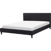 FITOU  - Tweepersoonsbed - Zwart - 160 x 200 cm - Polyester
