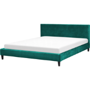 FITOU  - Tweepersoonsbed - Donkergroen - 180 x 200 cm - Fluweel