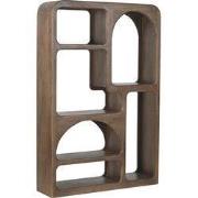 Vakkenkast Donkerbruin Hout - 120x34x180 - Yuki