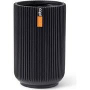 Vaas hoog Groove H21.7 cm zwart