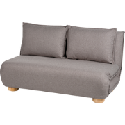 ABISKO - Slaapbank 2-zits - Donkergrijs - Kunstlinnen