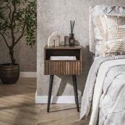 Nachtkastje Oslo Acaciahout Drift Brown 1 Lade