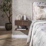 Zwevend Nachtkastje Dex Acaciahout Drift Brown 1 Lade Open Plank