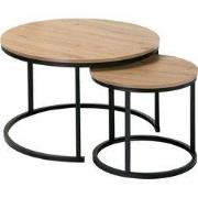 Set van 2 nestende ronde salontafels - L70 cm