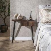 Hoyz Collection - Nachtkastje Carve 1 Lade Links - Massief Acacia Brui...