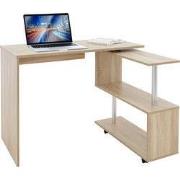 Bureau met vier wielen 150x88x75 cm MDF naturel ML-Design