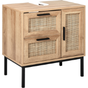 ROSELL - Staande wastafelkast - Lichthout - Vezelplaat