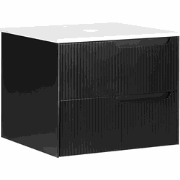 QUINTELA - Badkamermeubel - Zwart - 60 x 52 cm - MDF