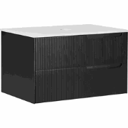 QUINTELA - Badkamermeubel - Zwart - 80 x 52 cm - MDF