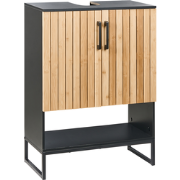 MISCANTI - Wastafelkast - Lichtbruin/Zwart - Bamboehout