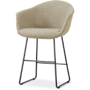 Nino-Otis barkruk taupe melange - zwart onderstel - 65 cm