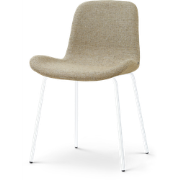 Nora-Fé eetkamerstoel taupe melange - wit onderstel