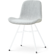 Noa-Fé eetkamerstoel grijs melange - wit onderstel