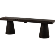 WOOOD Clyde Bankje - Hout - Donkerbruin - 45x150x30