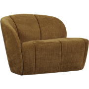 WOOOD Mojo 2-Zits Bankje Links - Geweven Ribstof - Honinggeel