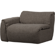 WOOOD Baggy 1-Zits Met Arm Links - Geweven Stof - Warmgrijs Melange -