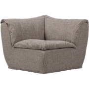 WOOOD Baggy Hoekelement - Geweven Stof - Bruin Melange - 81x96x96