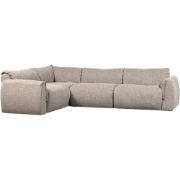 WOOOD Baggy Hoekbank Links - Geweven Stof - Naturel Melange