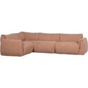 WOOOD Baggy Hoekbank Links - Geweven Chenille - Oud Roze - 81x301x210