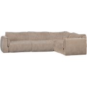 WOOOD Baggy Hoekbank Rechts - 3D Chenille - Zand - 81x396x214