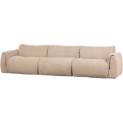 WOOOD Baggy 3-Zits Bank - Geweven Chenille - Zand - 81x309x101