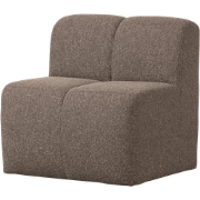 WOOOD Mojo Eetbankje 84cm Met Rugleuning - Bouclé - Bruin Melange