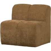 WOOOD Mojo Eetbankje 84cm Met Rugleuning - Ribstof - Honing Geel