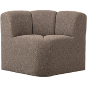 WOOOD Mojo Eetbankje Hoek Met Rugleuning - Bouclé - Bruin Melange