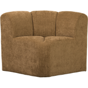 WOOOD Mojo Eetbankje Hoek Met Rugleuning - Ribstof - Honing Geel