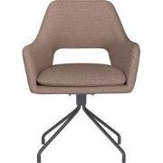 Eetkamerstoel Taupe - Metaal Draaibaar - Mos