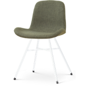 Noa-Fé eetkamerstoel forestgroen - wit onderstel