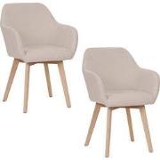 Housecraft Living Yala Eetkamerstoelen Off White/ Gebroken wit - Set v...
